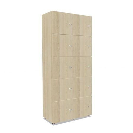 Schließfachschrank aus Holz 2x5 Abteile | 188x80x44 | diverse Farben