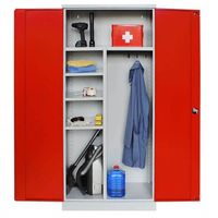 Mehrzweckschrank 195x92x42 GRAU/ROT