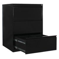Hängeregisterschrank | Hängeregistraturschränke 3 Schübe | doppelbahnig SCHWARZ