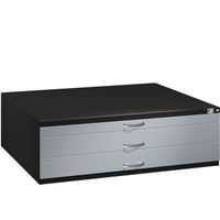 C+P Flachablageschrank 7200 DIN-A0 | Planschrank 3 Schübe | große Farbauswahl