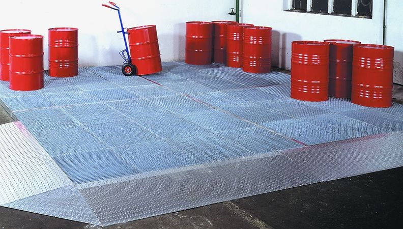 LACONT Sicherheitsbodenelement B - für individuelle Raumauskleidung, zur Lagerung wassergefährdender und entzündbarer Gefahrstoffe und Leergut