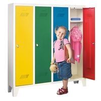 PAVOY Kindergartenspind mit 4 Abteilen 130x103x30 | große Farbauswahl