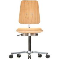 Arbeitsstuhl aus Holz für Industrie und Werkstätten - mit XL-Sitz und XL-Lehne