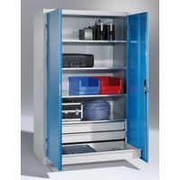 C+P Werkzeugschrank | Materialschrank mit 3 Schubladen | 195x120x50 cm (HxBxT) | große Farbauswahl