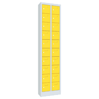 PAVOY Kleinfachschrank | 2 x 10 Fächer | 195 x 46 x 20 | große Farbauswahl