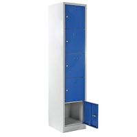 Schließfachschrank 5 Abteile 190x41,5x45 GRAU/BLAU